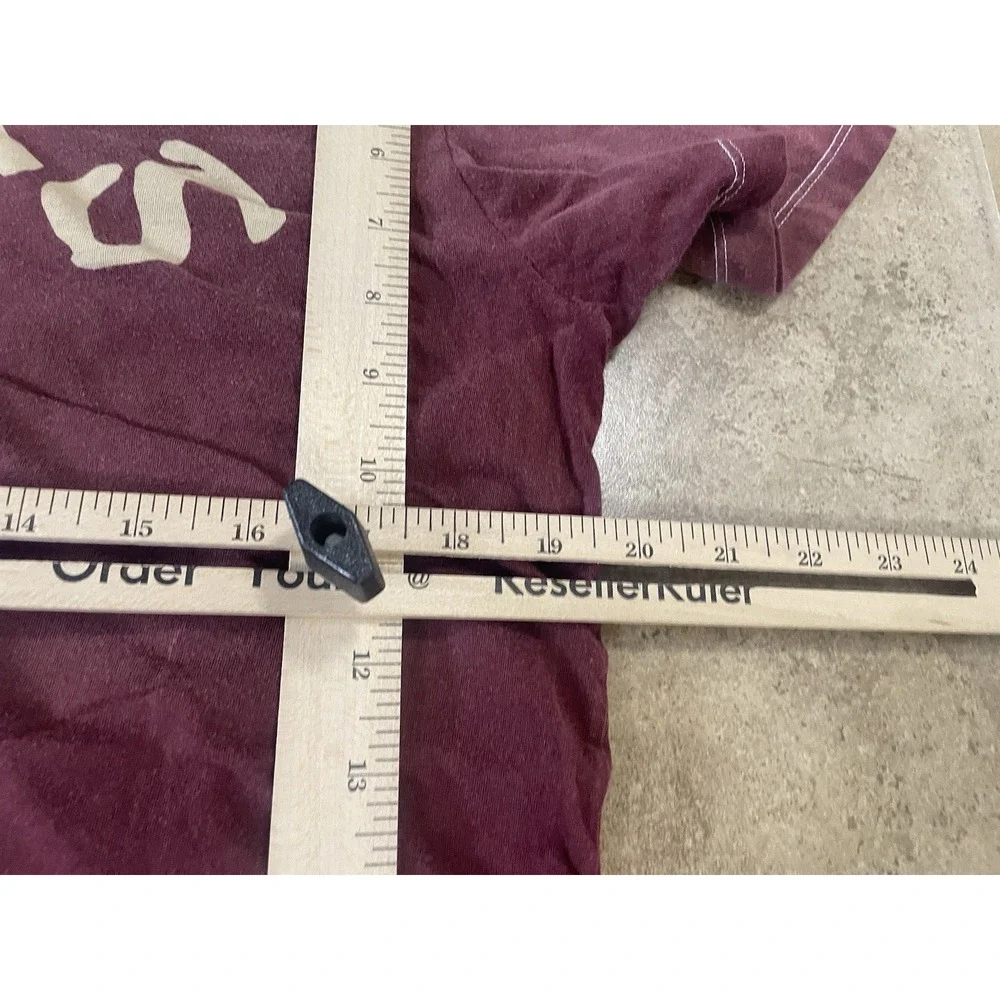 True Religion T-Shirt Men's Sz L Faded Burgundy Buddha Graphic Hot-Yes